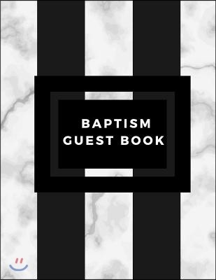 Baptism Guest Book: Memory Message Book with Photo Page & Gift Log for Family, Friends & Guest to Write Wishes & Aspiration and Sign in Us