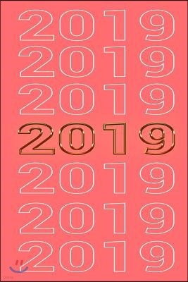 2019: Living Coral & Gold Softcover Note Book Diary Lined Writing Journal Notebook Pocket Sized 100 Pages Year 2019 Note Boo