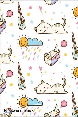 Password Book: Include Alphabetical Index with Cute Cat Kawaii