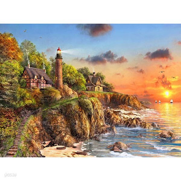 노을이 지는 바닷가 등대 [500피스/직소퍼즐/HP510]