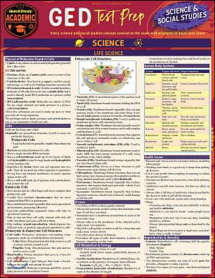 GED Test Prep - Science & Social Studies: A Quickstudy Laminated Reference Guide