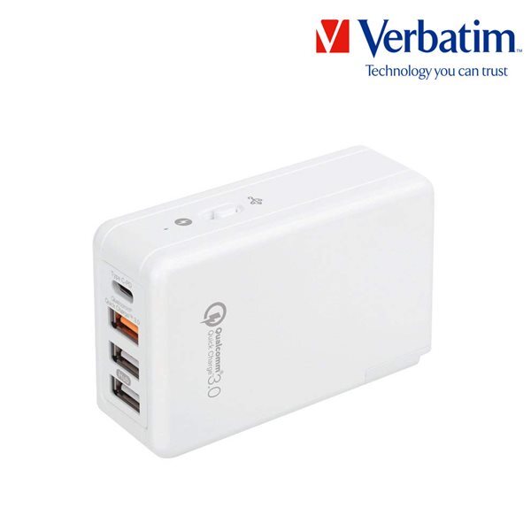 가정용 멀티 허브 충전기 QC 3.0 4포트 C타입 / USB PD 화이트