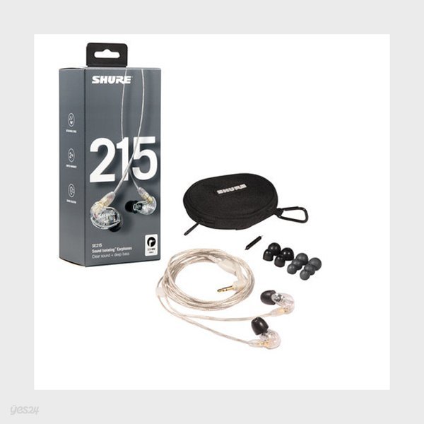 SHURE SE215 NEW 클리어 삼아정품 슈어 인이어 이어폰