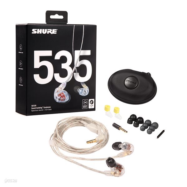 SHURE SE535 NEW 클리어 삼아정품 슈어 인이어 이어폰