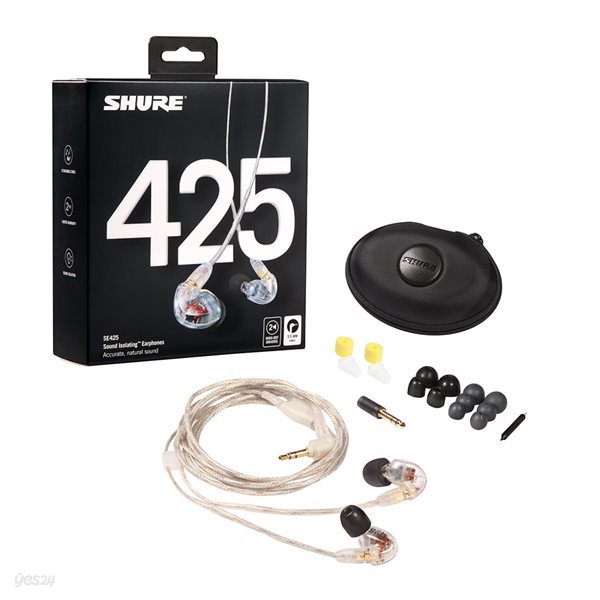 SHURE SE425 NEW 클리어 삼아정품 슈어 인이어 이어폰