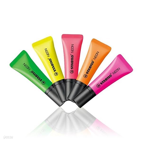 스타빌로 네온 하이라이터 튜브디자인 형광펜