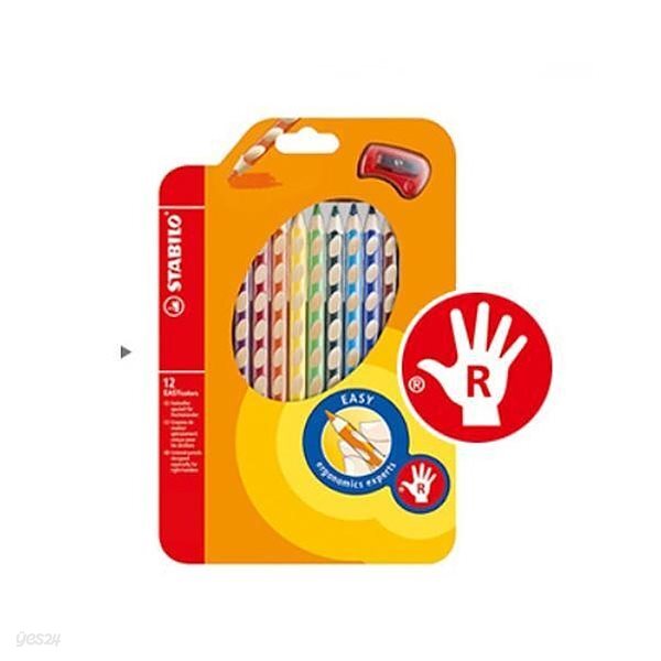 스타빌로 이지칼라 오른손 전용 12본 색연필 세트