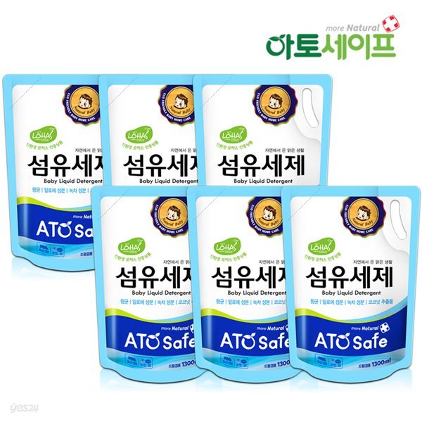 아토세이프 아기세제 (1.3L 6개)/아토세이프세제/중성세제/세탁세제/유아세제