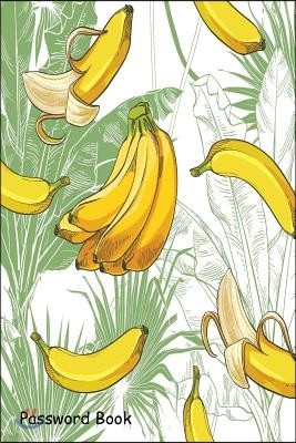 Password Book: Include Alphabetical Index with Tropical Bananas Palm