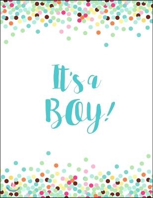 It's a Boy: Baby Shower Guest Book Sign In/Guest Registry with Gift Log