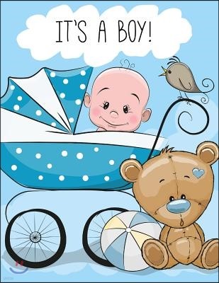 It's a Boy: Baby Shower Guest Book Sign In/Guest Registry with Gift Log