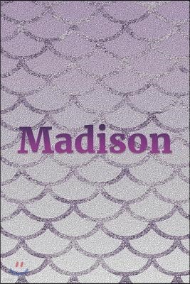 Madison: Writing Paper & Purple Mermaid Cover