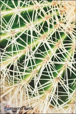 Password Book: Include Alphabetical Index with Bright Prickly Cactus Top View