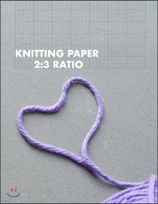 Knitting Paper 2: 3 Ratio: Rectangular Grid Paper for Designing Knitting Charts Patterns