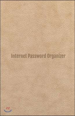 Internet Password Organizer: Keep Track of Your Internet Usernames, Passwords, Web Addresses and Emails (Leather Design Cover), 5.5x8.5 Inches