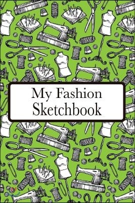 My Fashion Sketchbook: Fashion Croquis Sketchbook Female Figure Template Easily Sketch on Large Figure Template Accompanied by Dot Grid Pages