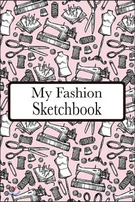 My Fashion Sketchbook: Fashion Croquis Sketchbook Female Figure Template Easily Sketch on Large Figure Template Accompanied by Dot Grid Pages