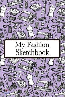 My Fashion Sketchbook: Fashion Croquis Sketchbook Female Figure Template Easily Sketch on Large Figure Template Accompanied by Dot Grid Pages