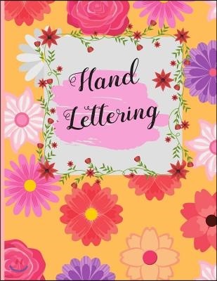 Hand Lettering: 8.5" X 11" DOT GRID LARGE SKETCHBOOK 100 Pgs. Practice and master Hand Lettering. Create Beautiful designs. PERFECT GI