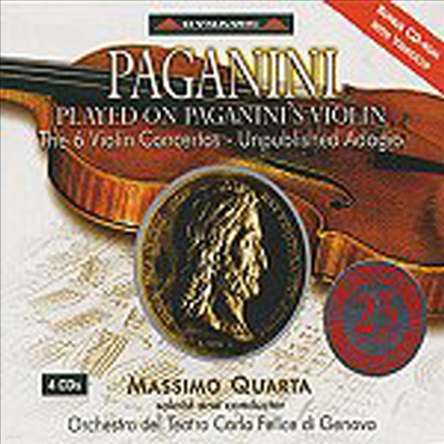 파가니니 : 바이올린 협주곡, 아다지오 (Paganini : 6 Violin Concertos, Adagio) (4CD) - Massimo Quarta