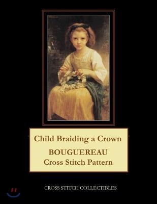 Child Braiding a Crown: Bouguereau Cross Stitch Pattern