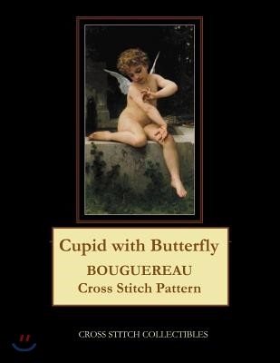 Cupid with Butterfly: Bouguereau Cross Stitch Pattern
