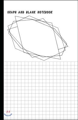 Graph and Blank Notebook: Half Graph Paper 4x4 (Four Squares Per Inch 0.25 X 0.25) and Half Blank Paper on Same Page: Quadrille, Coordinate, Qua