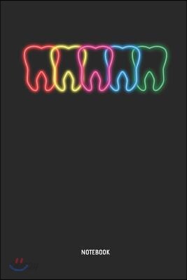 Dental Journal: Retro Neon Sign Teeth - Dentist, Dental Hygienist & Assistant Notebook. Great Accessories & Novelty Gift Idea for All