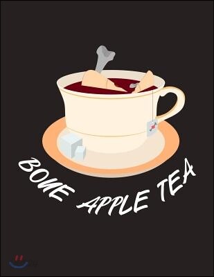 Bone Apple Tea: 8.5x11 Graph Paper ( 5mm X 5mm Squares ) Composition Notebook / Journal with Funny Malapropism of Bon Appetit.