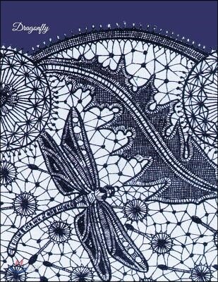Dragonfly: 8.5x11 (21.59 CM X 27.94 CM) Batik Fabric Dragonfly Pattern Lined Journal