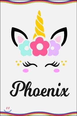 Phoenix: Personal Notebook Personal Diary Unicorn Notebook Personalized Journal Customized Journal Unicorn Lover Gift Personal