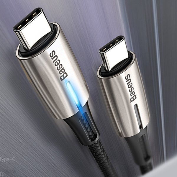 베이스어스 LED램프 USB C to C타입 고속충전 PD케이블 60W