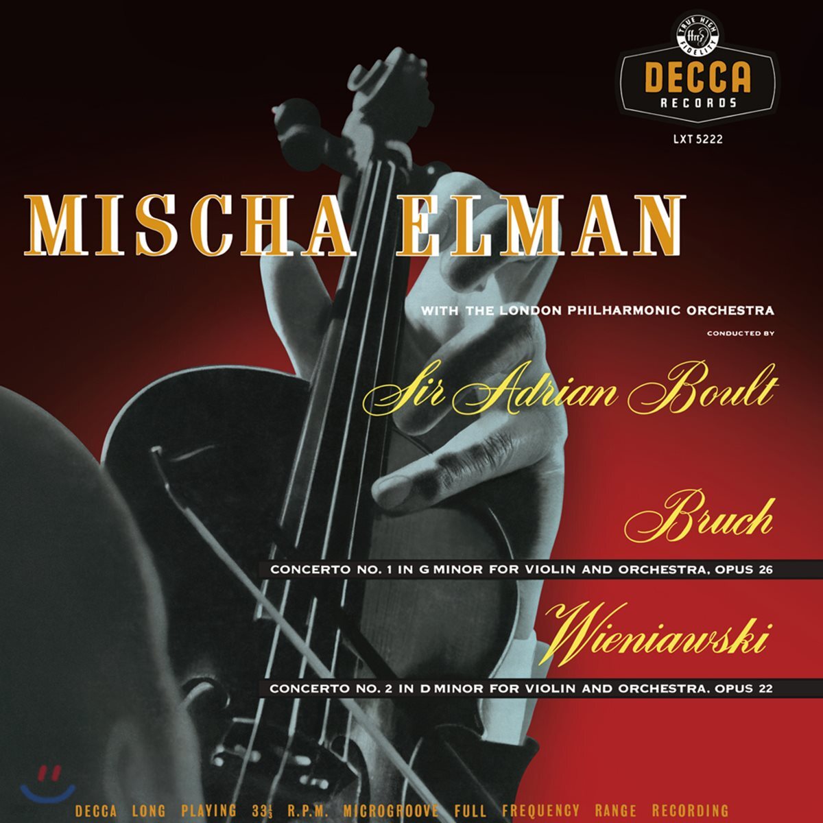 Mischa Elman 미샤 엘만 바이올린 협주곡집 - 브루흐 / 비에냐프스키 [LP]