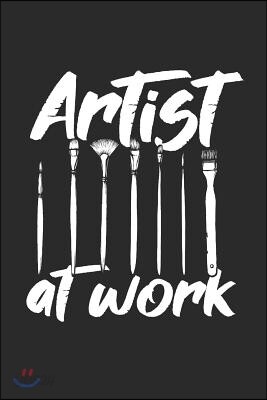 Artist at Work: Blank Lined Notebook (6 X 9 - 120 Pages) Simply Colourful Art Notebook Design for Gift / Daily Journals / Artist / Sch