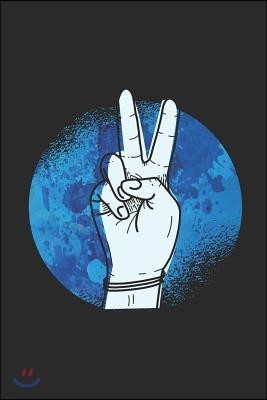 Peace Sign with Moon: Dotted Bullet Notebook (6 X 9 - 120 Pages) Peace Sign Notebook for Gift / Daily Activity Journals / Diary