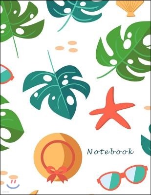 Notebook: Modern Tropical Design for Summer ... for School, College, Work, Business Notes, Personal Journaling, Planning, Hand L