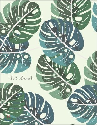 Notebook: Modern Cover with Trendy Monstera Leaves ... for School, College, Work, Business Notes, Personal Journaling, Planning,