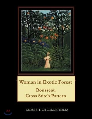 Woman in Exotic Forest: Rousseau Cross Stitch Pattern