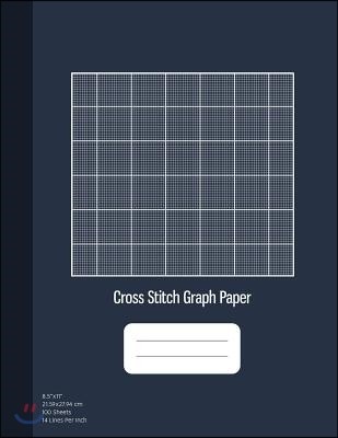 Cross Stitch Graph Paper: 14 Lines Per Inch, Graph Paper for Embroidery and Needlework, 8.5''x11'', 100 Sheets