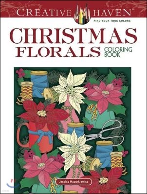 Creative Haven Christmas Florals Coloring Book