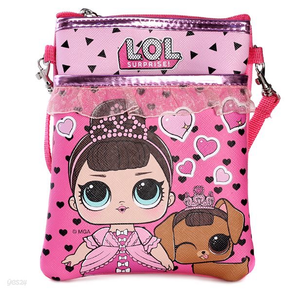 LOL 하트 핸드폰 어깨걸이 가방/유아동 캐릭터 파우치 가방