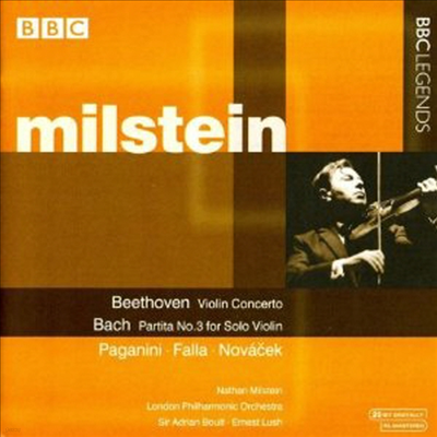 베토벤 : 바이올린 협주곡, 바흐 : 파르티타 제3번, 파가니니 : 카프리스 (Beethoven : Violin Concerto Op.61, Bach : Partita No.3 For Solo Violin BWV1006, Paganini : Caprice) - Nathan Milstein