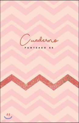 Cuaderno Punteado A5: Cuadr?cula de 5 MM - 75 P?ginas Dot Grid Bullet Journal - Tama?o Mediano - Pretty Pink Chevron