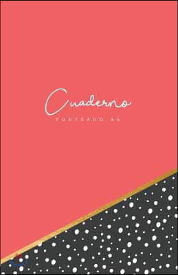 Cuaderno Punteado A5: Cuadr?cula de 5 MM - 75 P?ginas Dot Grid Bullet Journal - Tama?o Mediano - Rosa Y Oro