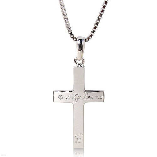 [] SILVER eternal purity cross necklace (ǹ)