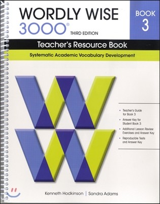 Wordly Wise 3000 : Book 03 Teacher's Resource Book, 3/E