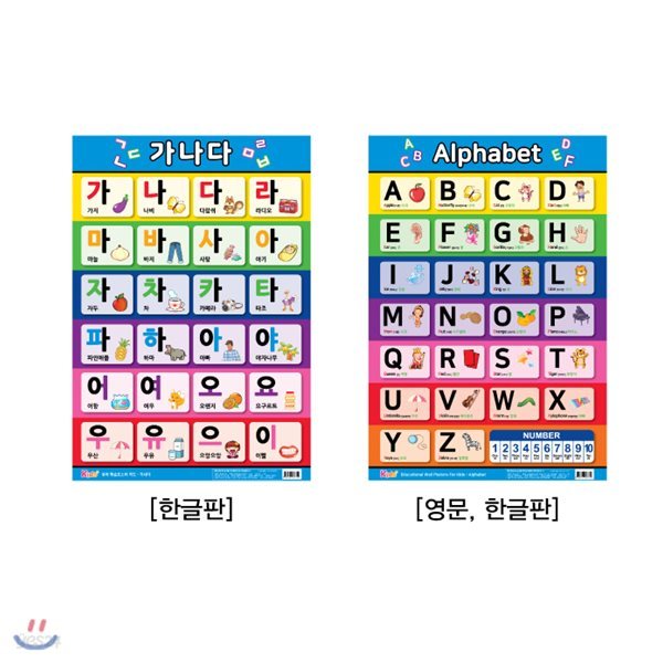 유아 벽보 영어 : 가나다, Alphabet