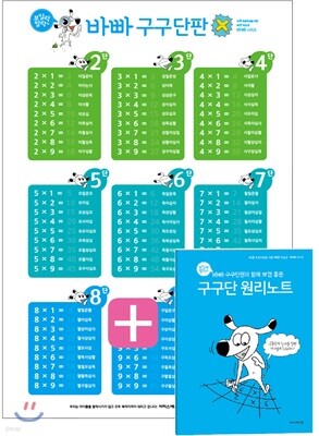보일락 말락 바빠 구구단판 + 원리노트