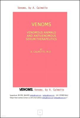   (Venoms, by A. Calmette)