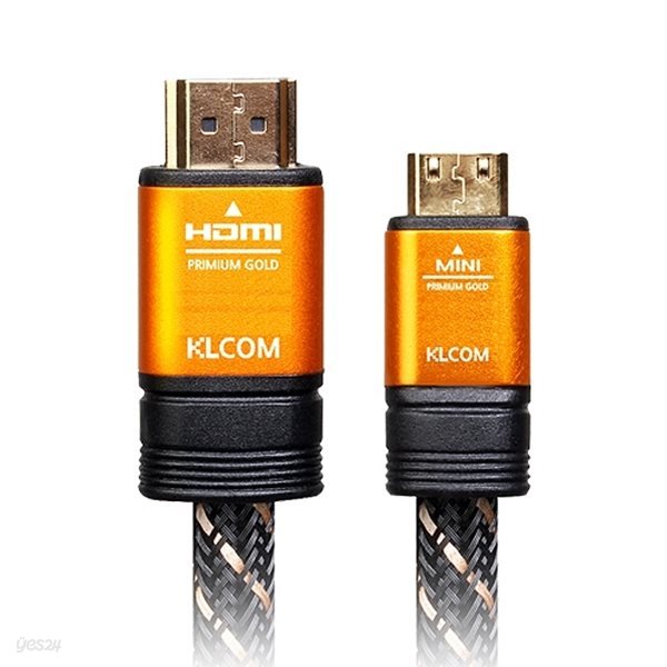 케이엘시스템 KLcom PRIME 고급형 Mini HDMI to HDMI v2.0 케이블 (3m, KL22)